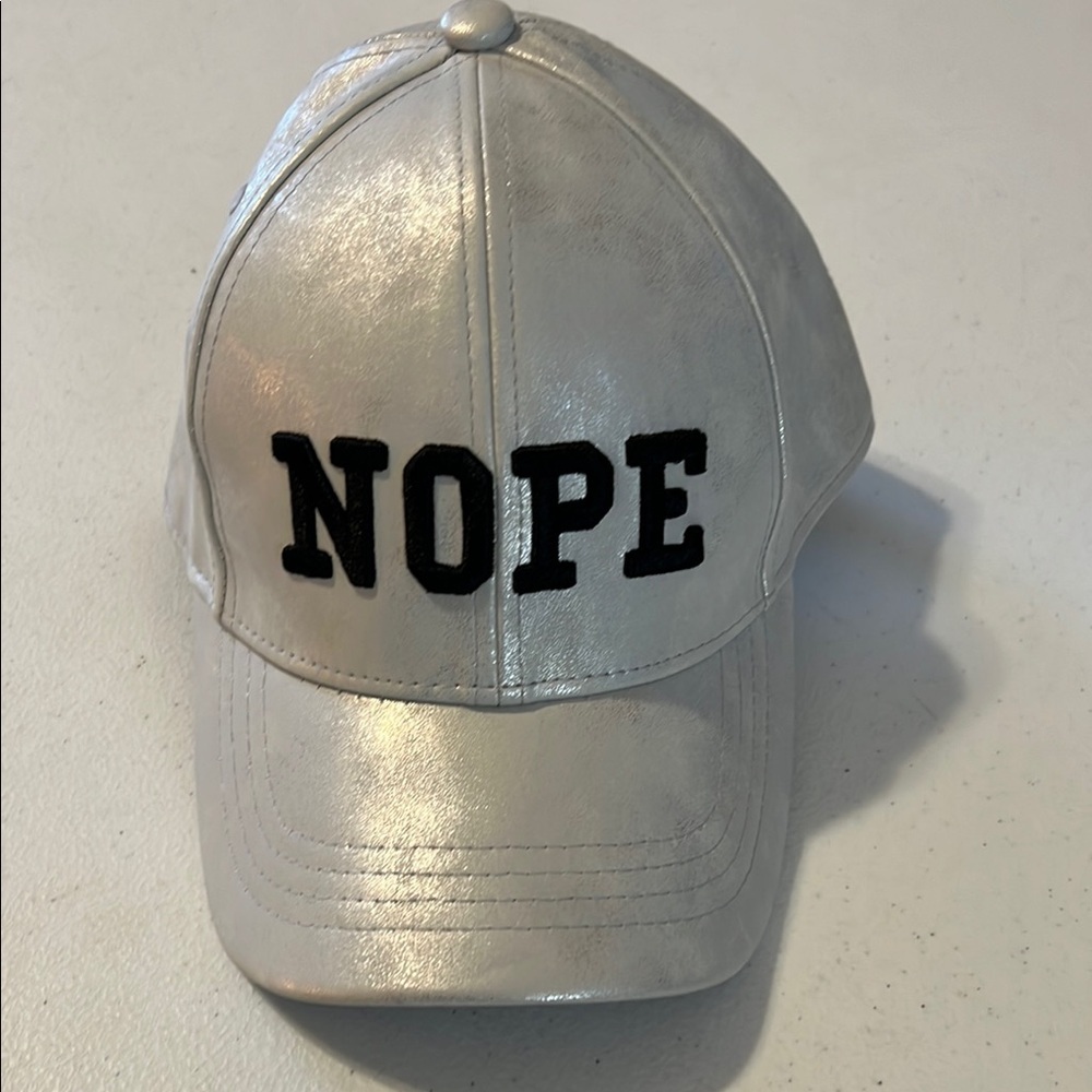 NOBO Silver Hat‎ with Black Lettering